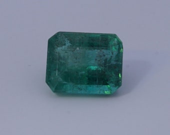 emerald 1.69 carat Zambian octagon shape Loose gemstone