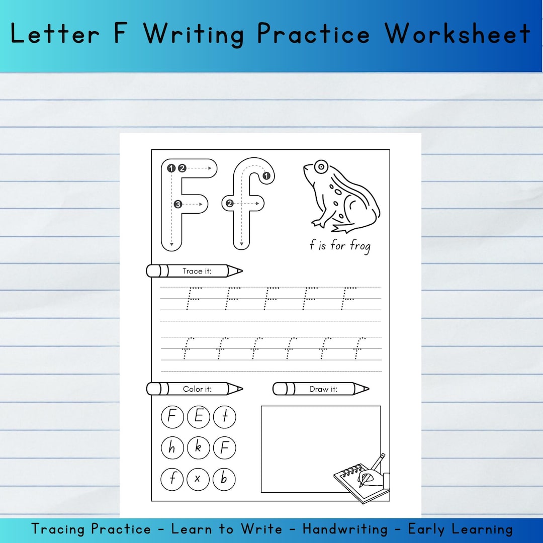 Letter F Tracing Worksheet | Alphabet F Printable | Preschool ...