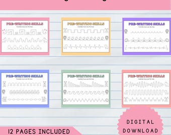 Pre Writing Worksheets | Preschool Tracing Lines, Fine Motor Practice, Pre Writing Activities for Early Learning Kids
