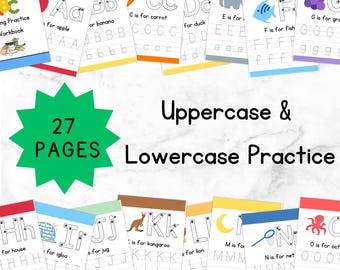 ABC Tracing Workbook - Printable Handwriting Practice for Preschool & Kindergarten - Alphabet Letter Tracing Activity Book