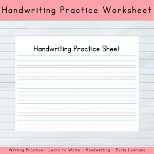 Blank Handwriting Practice Worksheet