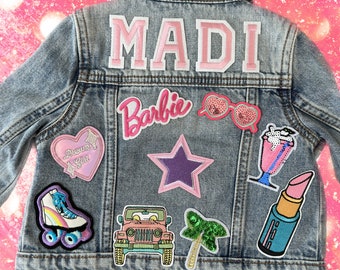 Custom Jean Jacket, Custom Denim Jacket, Personalized Denim, Personalized Baby Toddler Kids Jacket, Toddler Gift, Girl Jacket, 90s Jean