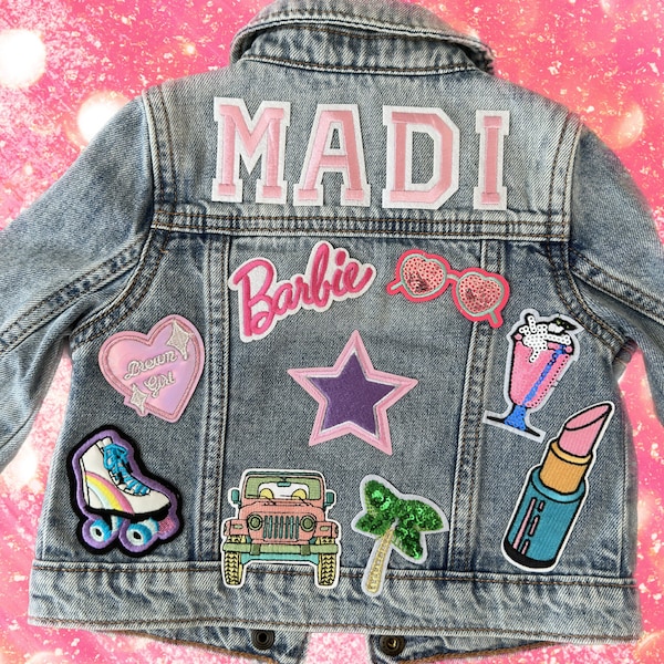 Custom Jean Jacket, Custom Denim Jacket, Personalized Denim, Personalized Baby Toddler Kids Jacket, Toddler Gift, Girl Jacket, 90s Jean