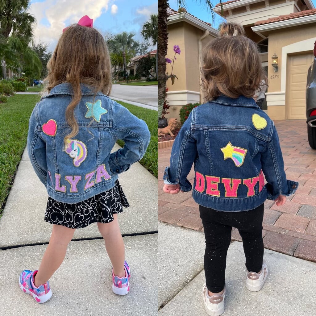 Custom Patch Jacket | Custom Jean Jacket With Patches and Name ...