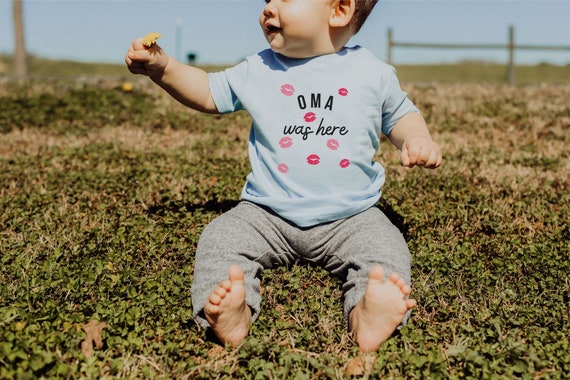 Oma Gifts Oma Was Here Infant Tshirt Oma Shirt German Grandma Shirt for Baby Gifts for Oma Mother s Day Gift Family T shirts Etsy