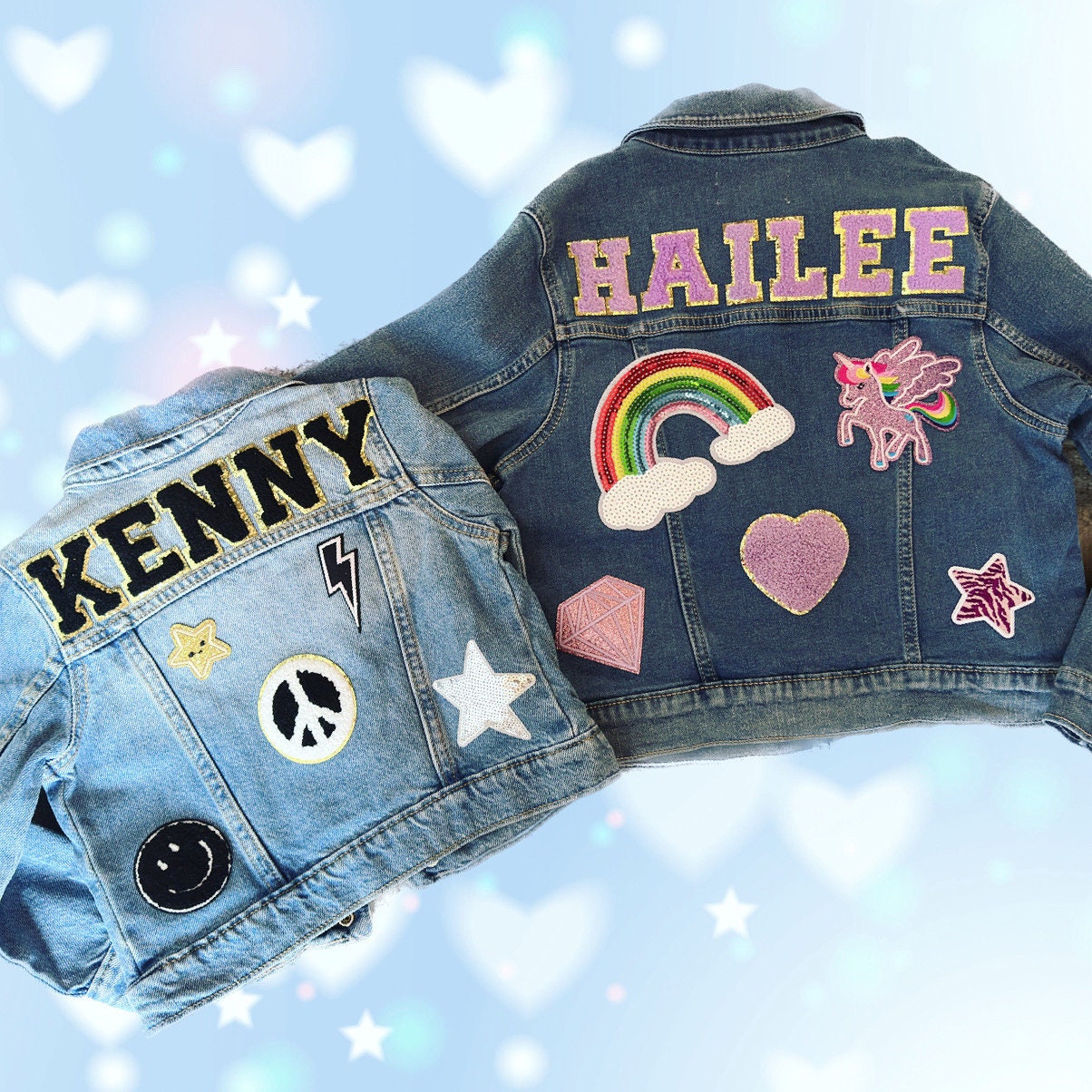 Custom Patch Jacket | Custom Jean Jacket With Patches and Name ...