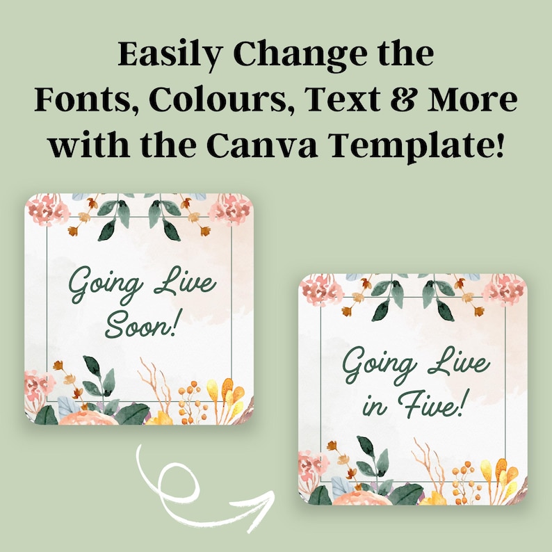 Spring Business Graphics - Social Media Canva Templates - Etsy