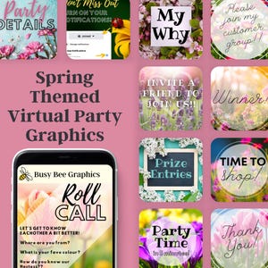 Pack fête PRINTEMPS ! 253 réseaux sociaux virtuels Facebook Graphismes événementiels et jeux interactifs Ventes directes + contenu engageant pour les petites entreprises
