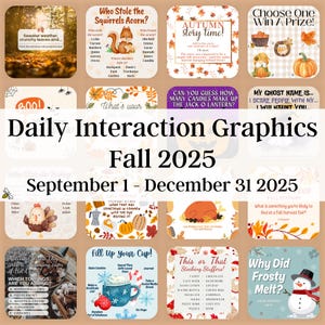 FALL 2025 Social Media Graphics, Engagement Posts, Facebook, Instagram, Small Business Bundle, Direct Sales Template, Social Media Manager