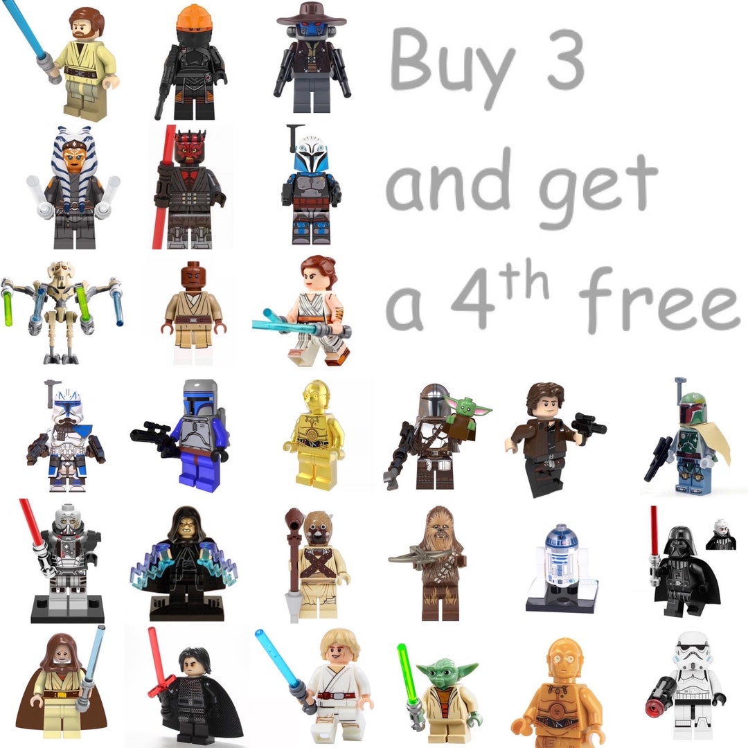 Star Wars Minifigures Buy 3 Get a 4th Free Unique Gift Etsy