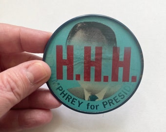 1968 Humphrey for President Campaign Button- Color Hologram