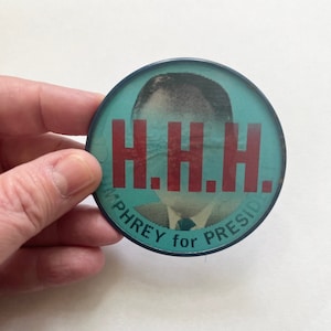 1968 Humphrey for President Campaign Button- Color Hologram