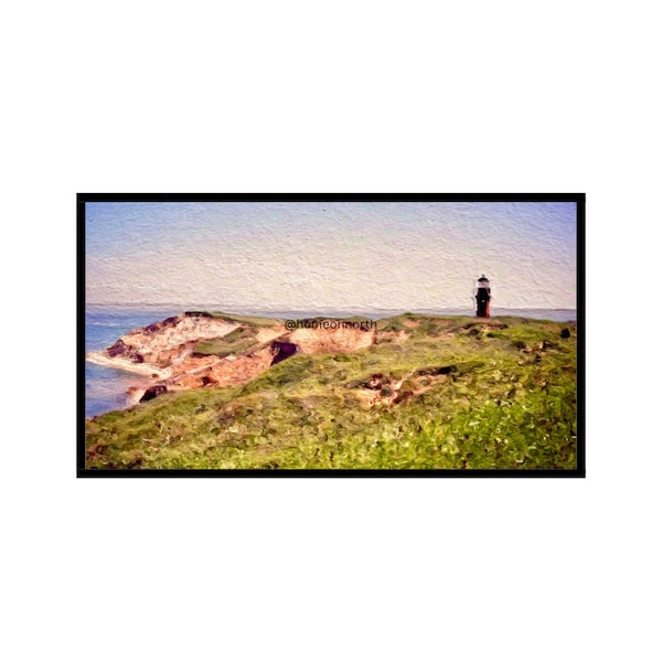 Martha’s Vineyard Beach Ocean Lighthouse for Samsung Frame TV Art