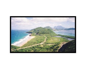 Tropical Caribbean Island Ocean View Landscape for Samsung Frame TV Art