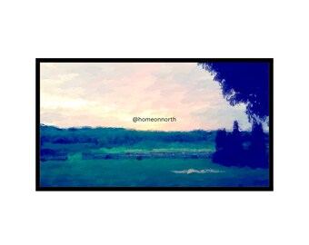 Sunset in Horse Fields Landscape for Samsung Frame TV Art