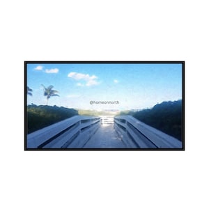 Beach Boardwalk Palmen Landschaft für Samsung Frame TV Art