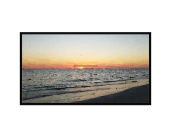 Ocean Beach Sunset Landscape for Samsung Frame TV Art