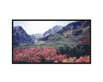 Mountains Lake and Forest Landscape for Samsung Frame TV Art