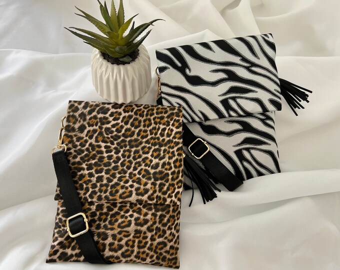 My Sassy Bag COMBO: Wild Animal! Stadium-Approved Crossbody, Clear Bag with a Cover