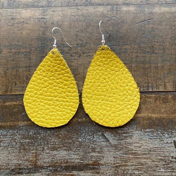 Leather Earrings Etsy