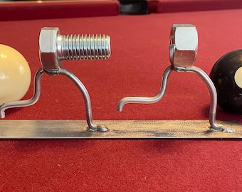 Scrap Metal Bolt Chasing Nut Figurine