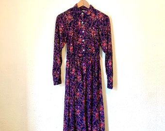 Vintage purple floral dress