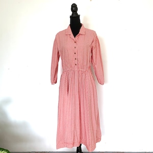 Vintage red plaid dress