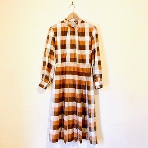 Vintage orange plaid dress