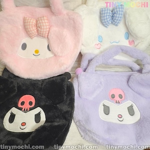 Kawaii Cartoon Characters Soft Plush Handbag—Cute and Stylish Gift for Girls