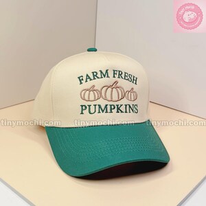 Pumpkin patch ready! This embroidered fall hat adds cozy charm to any outfit.