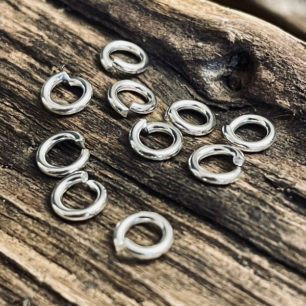 Argentium Sterling Silver Jump Rings  5mm Round 19ga OPEN -New!  - Oakhill Legacy Silver Supplies OSS  JR18/a/b