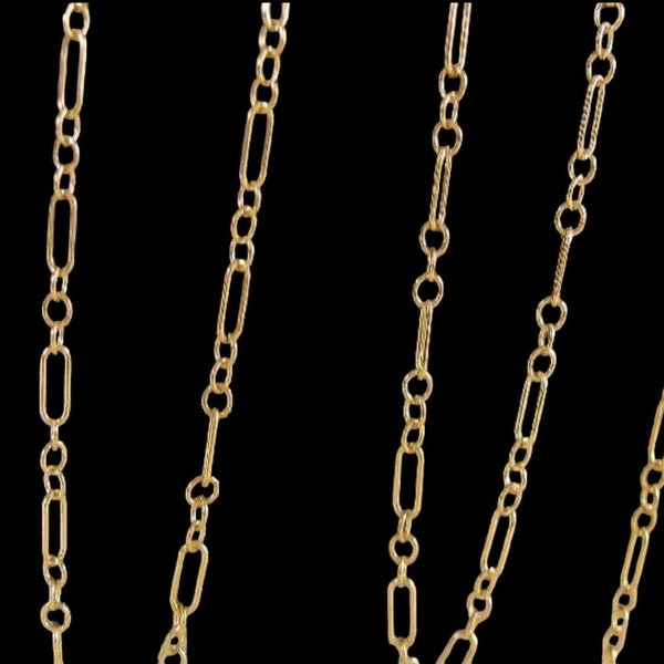 14kt Gold Filled Chain Long Short - Unfinished Footage Jewelry Chain - Beautiful Feminine Dainty Chain - Legacy Silver - Choose Length CH23