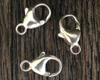 Pinzas de langosta ovaladas de plata de ley (11,4 mm, con anilla adjunta) - Sello distintivo 925 Legacy Silver Supplies SP11/a/b