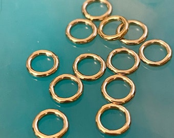 GOLD FILLED Jump Rings - 6mm - 18 Gauge - Soldered CLOSED Round Links - Circle Connectors O Rings - Legacy Silver Supplies JR4-18g