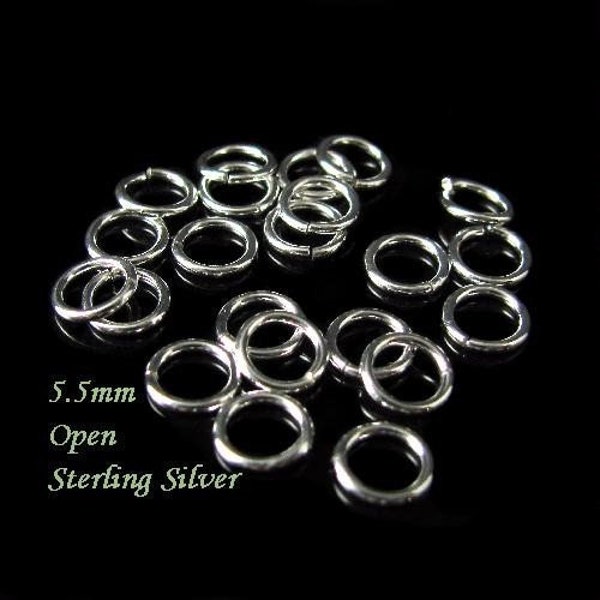 Sterling Silver Jump Rings  5.5mm Round 20ga OPEN  - Oakhill Legacy Silver Supplies OSS  JR13/JR13a/JR13b