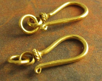 Best Seller! Gold Vermeil Hook and Eye Clasp  - Vermeil Clasps - Jewelry Closure 17.83mm Necklace or Bracelet Finding -LegacySilver T37V/a