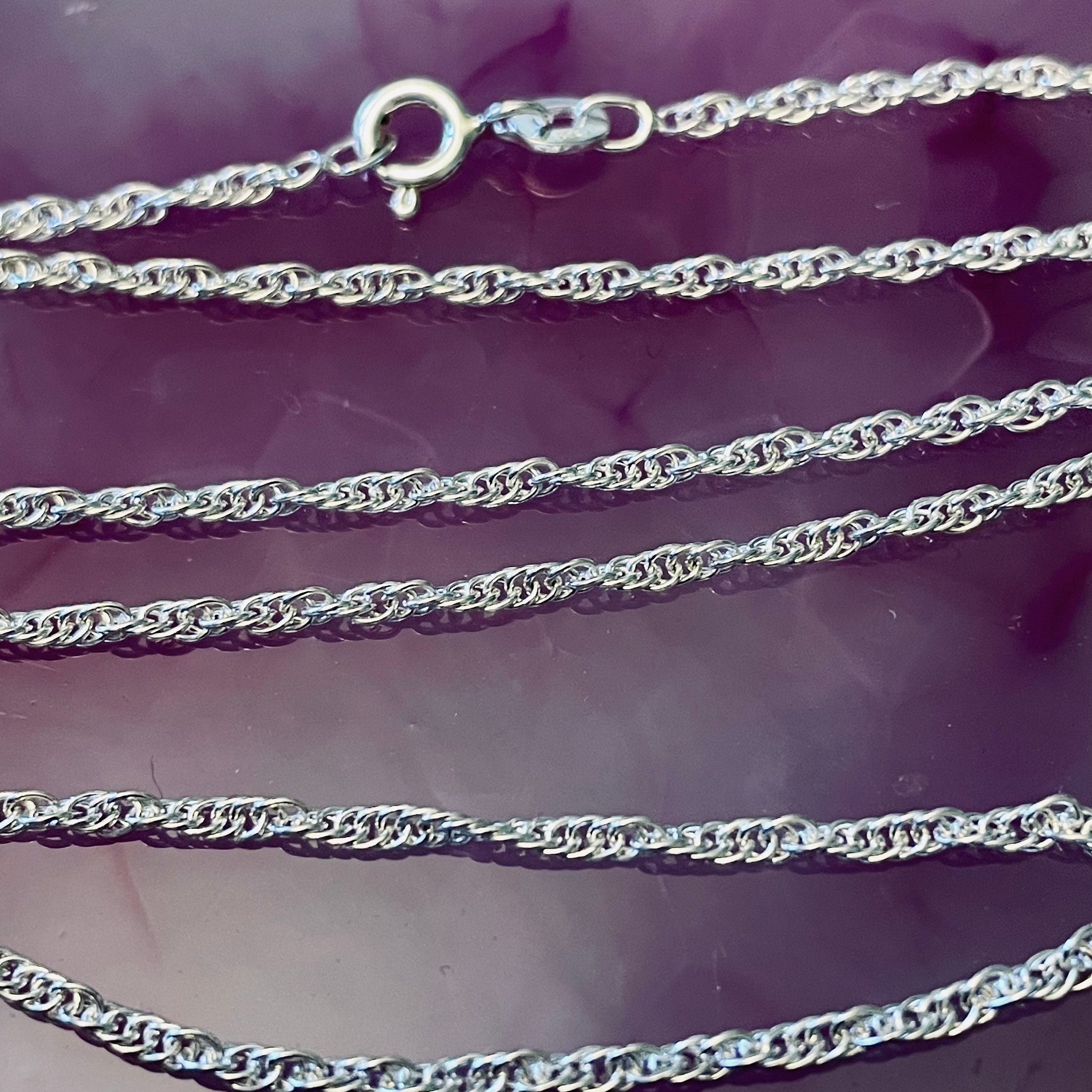 Tarnished Rope Anti Tarnish Double Rope Chain 925 Sterling Silver Necklace - 1.8mm ...