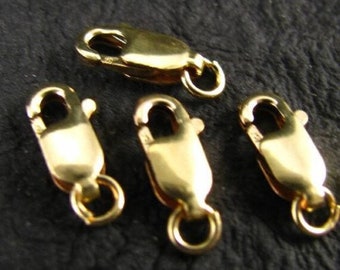 Gold Filled Lobster Claws - Hallmarked 14kt gf - Soft Yellow High Quality - Jewelry Closures Clips 10.3mm - Legacy Silver SP5/SP5a/SP5b