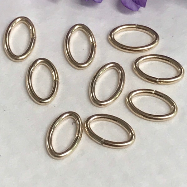 20 Gold Filled Oval Jump Rings - 6.3mm x 4.1mm - 21 Gauge - Open - Connectors Links Bails Legacy Silver Supplies JR29