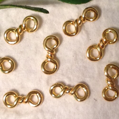 6 maillons en vermeil - Connecteurs double torsadés en forme de 8 - 9,75 mm de long - Faites votre propre chaîne - Pendentifs - Unique Legacy Silver Supplies L68