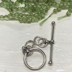 Sterling Silver Toggle Set - 10.4mm Round - Smooth - Small - Simple ...