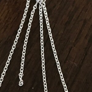 Corrente de prata esterlina com borla - 52 mm - Lustres de 2 polegadas - Anel fechado com 4 pingentes de corrente de cabo - 1 par - Legacy Silver Supplies E28 imagem 7