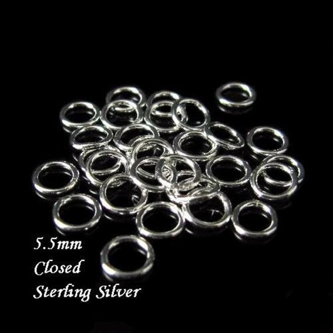 10 Sterling Silver Fancy Twisted Open Ring Jump Rings – 21 Gauge – Small/Big Mix