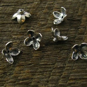 Sterling Silver Flower Bead Caps - Cherry Blossom Bead Cap - Dainty and Elegant - Oakhill Legacy - MB62/MB62a
