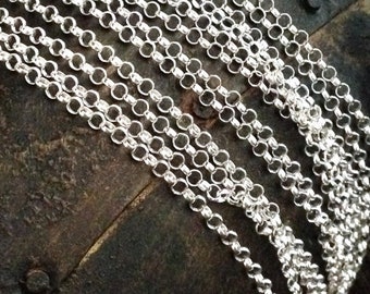 18 Inch Sterling Silver Necklace Rolo Chain - Finished Rollo 2.5mm SS - .925 - Ready to Wear SS Necklace Chain Legacy Silver Supply CH102