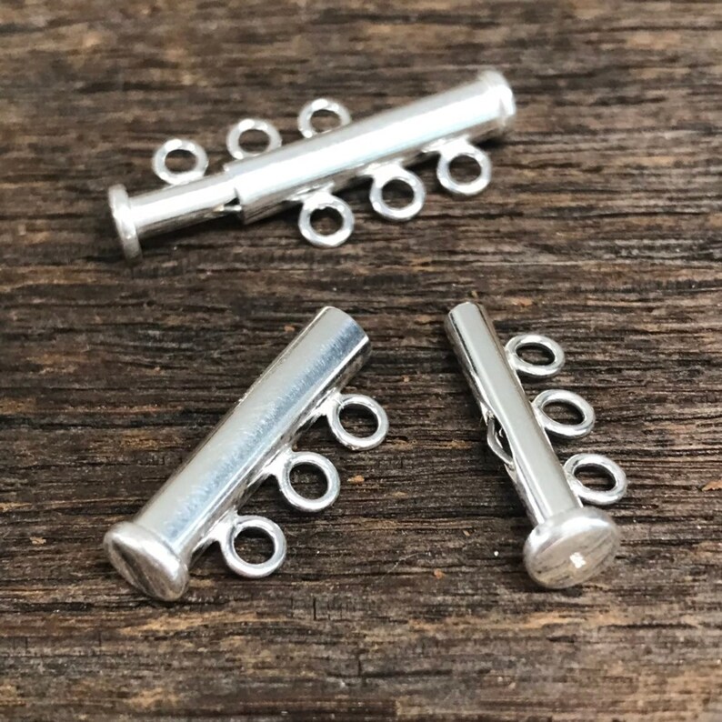 NEW Multi Strand Tube Clasp 1 Sterling Silver 3 Multi Strand Etsy