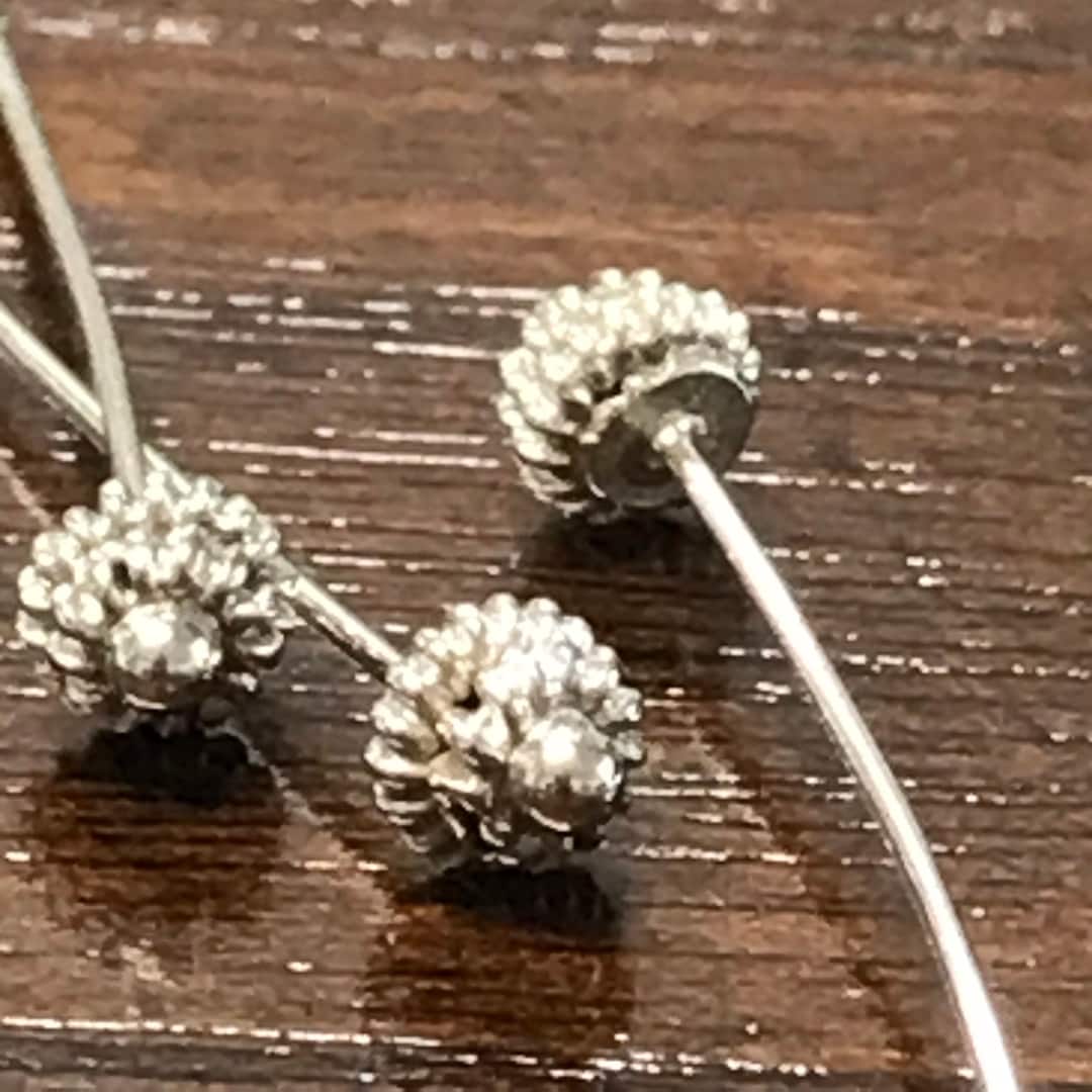 4 Sterling Silver Head Pins 5mm Head 85mm Long With Shiny Wired Tip 3.5