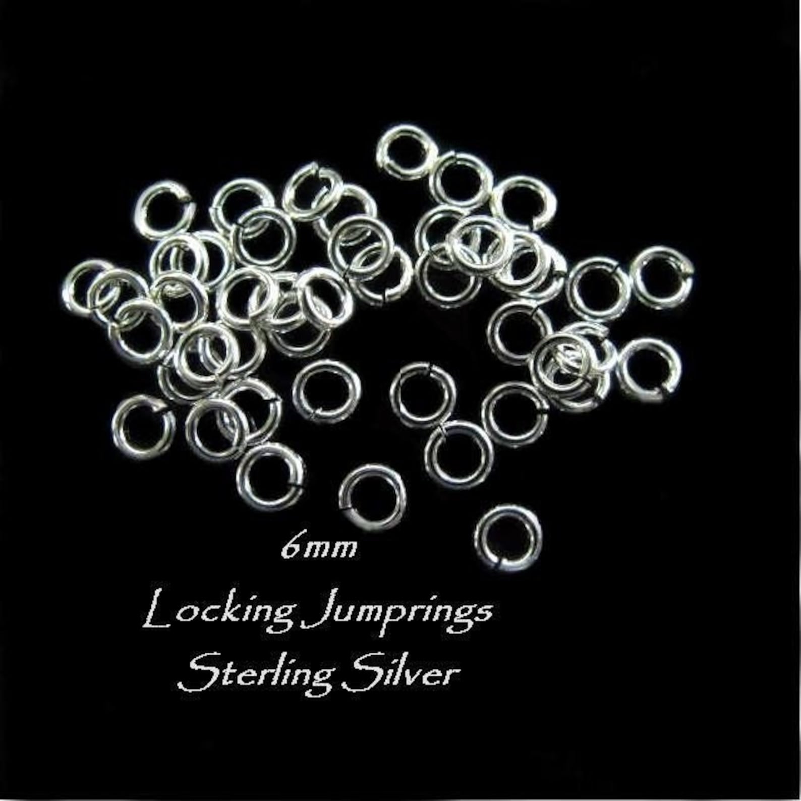 6mm Sterling Silver Locking Jump Rings - 18 Gauge - SS - OPEN Secure ...
