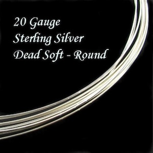 20 Gauge Sterling Silver Wire - Dead Soft-Round- 3, 5, or 10 Feet - Legacy Silver Supplies DS20S
