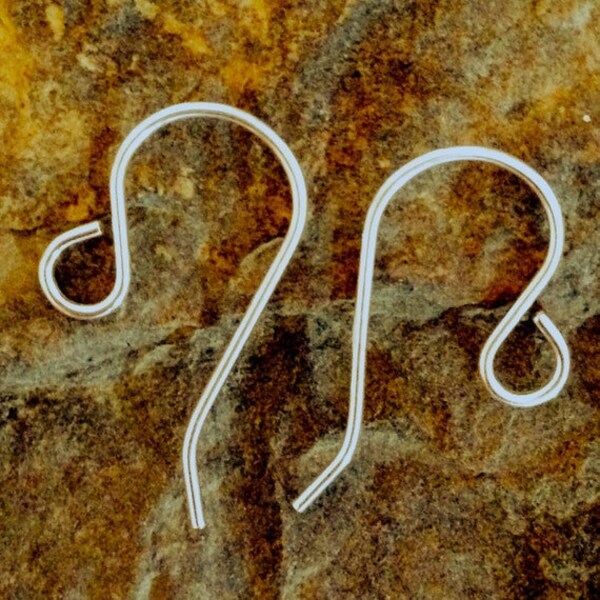 Sterling Silver Heavy Gauge Ear Wires - 2 or 5 pair Simple Classic Shepherd Hook Earwires Contemporary - Minimalist - Silver Supplies E301/a